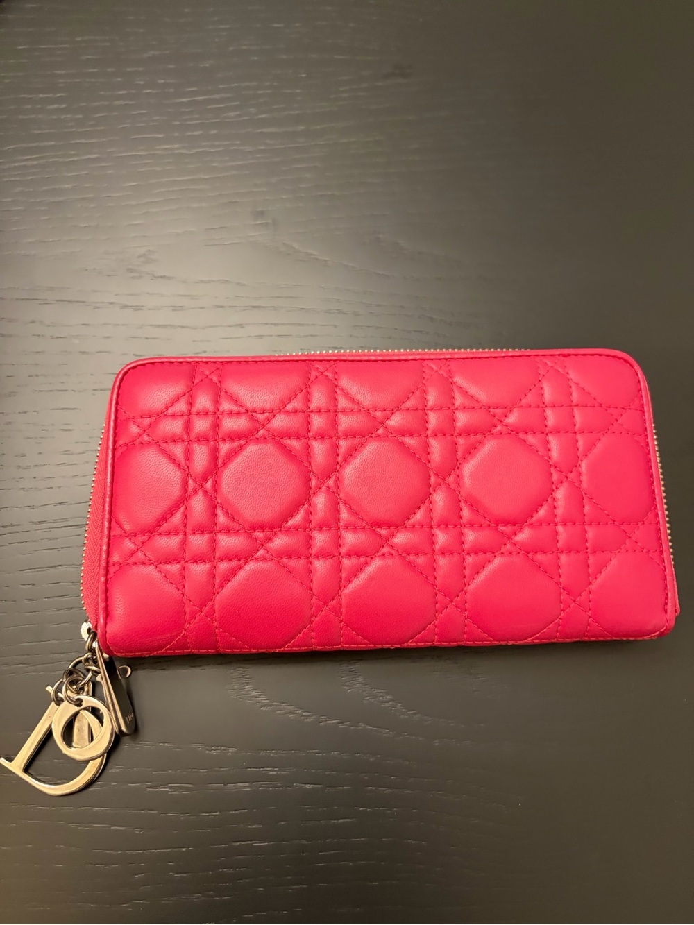 Medium Lady Dior Zipped Wallet
Hot Pink Cannage Lambskin